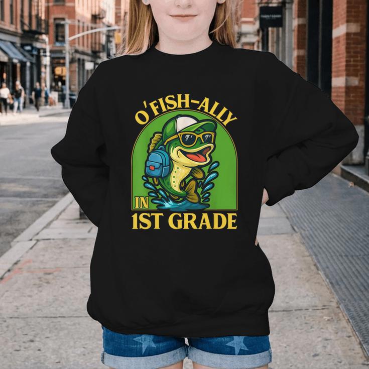 O-Fish-Ally In 1st Grade Back To School Fish Youth Crewneck Sweatshirt O-Fish-Ally In 1st Grade Back To School Fish Youth Crewneck Sweatshirt