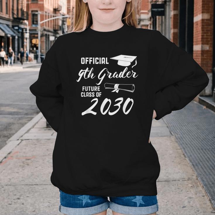 Official 9th Grader Future Class Of 2030 Back To School Youth Crewneck Sweatshirt