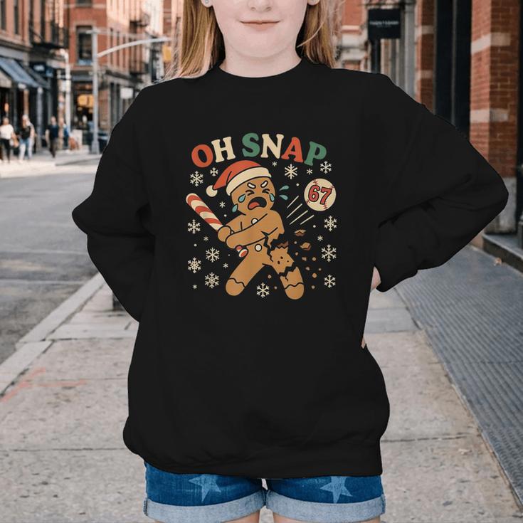 Oh Snap Gingerbread 67 Meme Baseball Christmas Xmas Youth Crewneck Sweatshirt Oh Snap Gingerbread 67 Meme Baseball Christmas Xmas Youth Crewneck Sweatshirt
