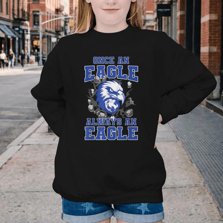 Once An Eagle Always An Eagle Back To School Spirit B Youth Crewneck Sweatshirt