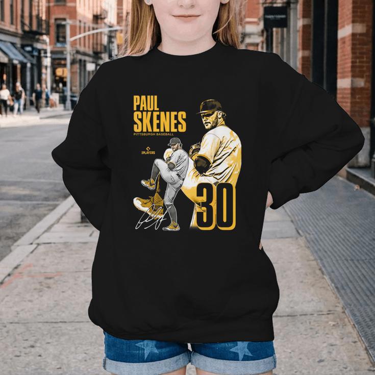 Paul Skenes Pittsburgh MLB Baseball Players MLBPSK304N Youth Crewneck Sweatshirt