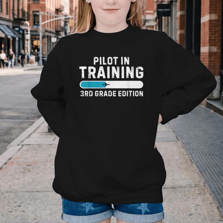 Pilot In Training 3rd Grade Edition Back To School Boys Girl Youth Crewneck Sweatshirt Pilot In Training 3rd Grade Edition Back To School Boys Girl Youth Crewneck Sweatshirt