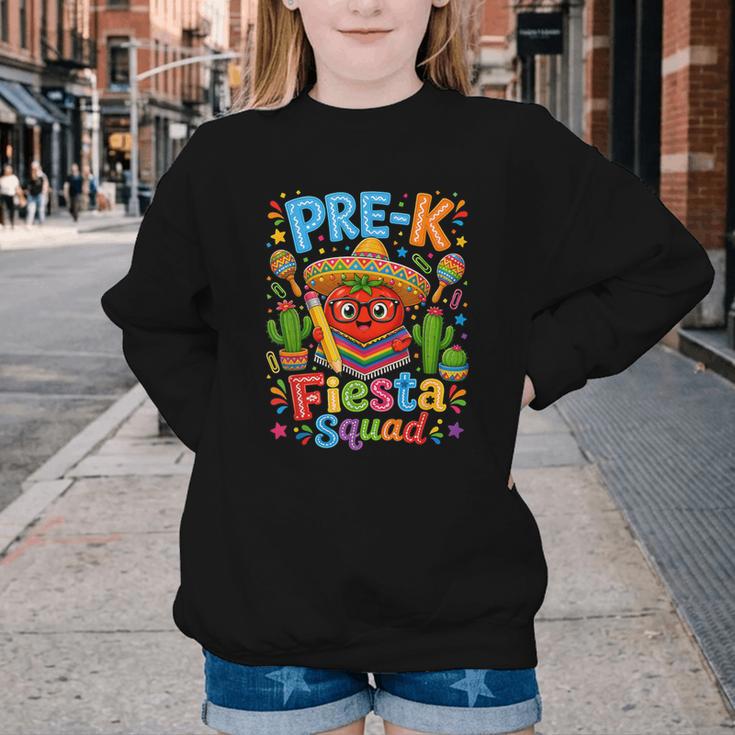 Pre-K Fiesta Squad Cute Tomato Back To School Party Youth Crewneck Sweatshirt Pre-K Fiesta Squad Cute Tomato Back To School Party Youth Crewneck Sweatshirt