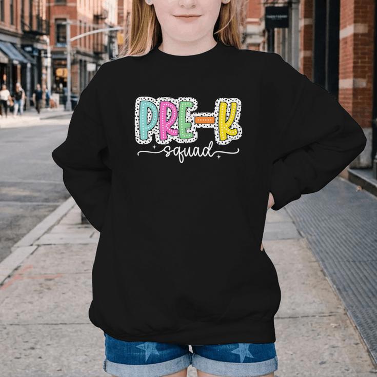 Pre-k Squad Back To School Dalmatian Dots Youth Crewneck Sweatshirt Pre-k Squad Back To School Dalmatian Dots Youth Crewneck Sweatshirt
