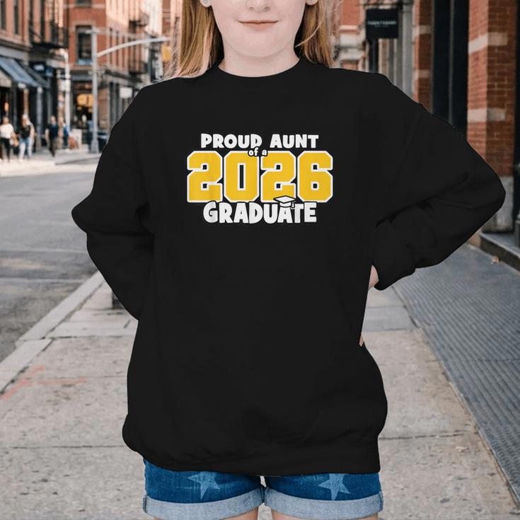 Proud Aunt Of 2026 Graduate Matching Back To School GY Youth Crewneck Sweatshirt