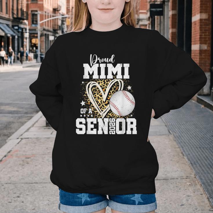 Proud Mimi Of A 2026 Senior Baseball Graduation Leopard Youth Crewneck Sweatshirt