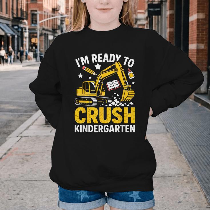 Im Ready To Crush Kindergarten Boys Back To School Youth Crewneck Sweatshirt Im Ready To Crush Kindergarten Boys Back To School Youth Crewneck Sweatshirt