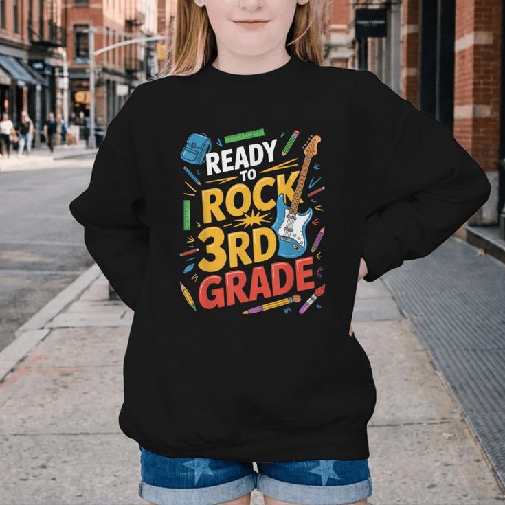 Ready To Rock 3rd Grade Music Back To School Youth Crewneck Sweatshirt