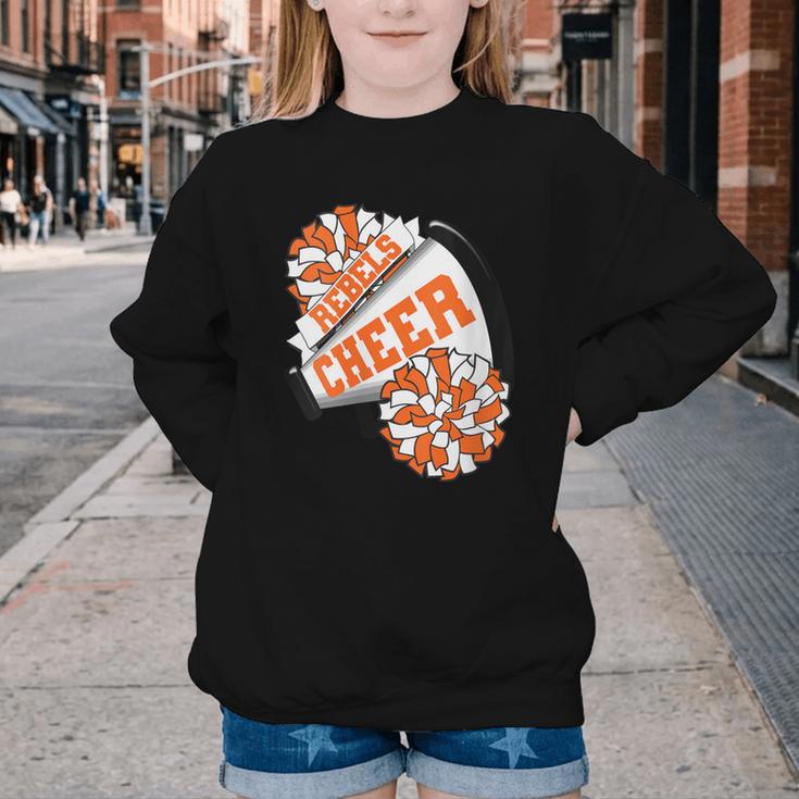 Rebels Cheer Back To School Cheerleading Spirit O Youth Crewneck Sweatshirt Rebels Cheer Back To School Cheerleading Spirit O Youth Crewneck Sweatshirt