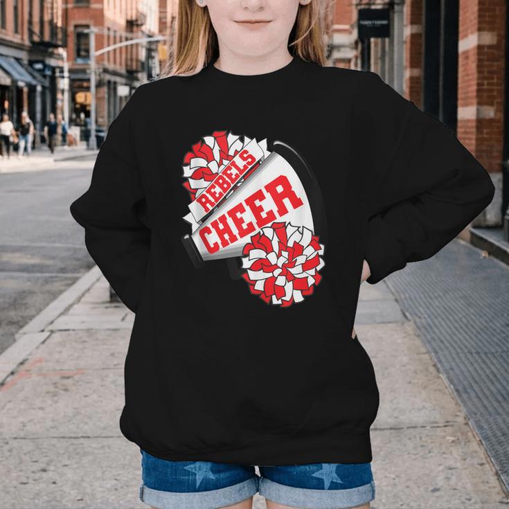 Rebels Cheer Back To School Cheerleading Spirit R Youth Crewneck Sweatshirt Rebels Cheer Back To School Cheerleading Spirit R Youth Crewneck Sweatshirt