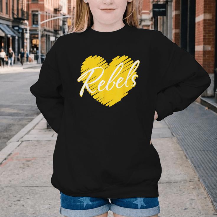 Rebels Heart Back To School Spirit GY Youth Crewneck Sweatshirt Rebels Heart Back To School Spirit GY Youth Crewneck Sweatshirt