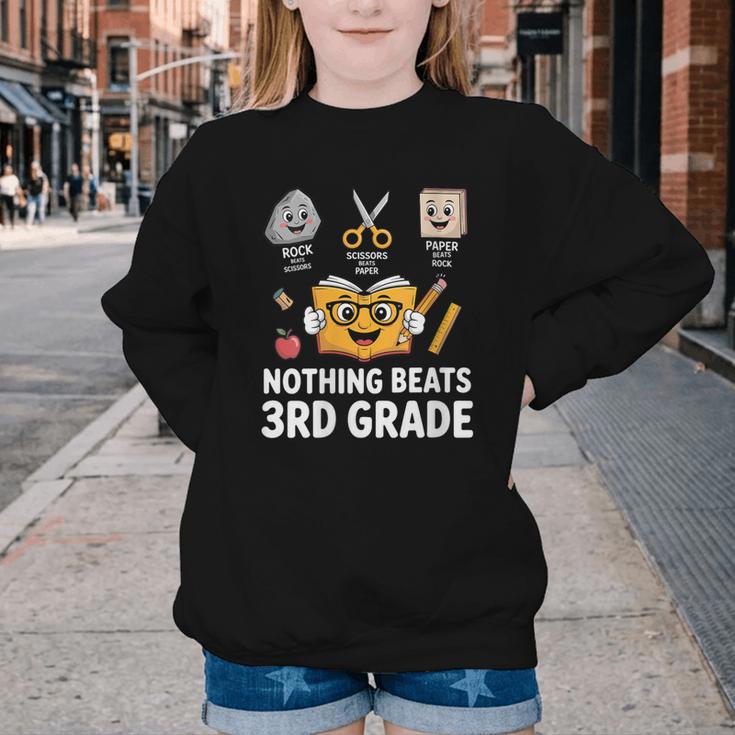 Rock Scissor Paper Nothing Beats 3rd Grade Back To School Youth Crewneck Sweatshirt Rock Scissor Paper Nothing Beats 3rd Grade Back To School Youth Crewneck Sweatshirt