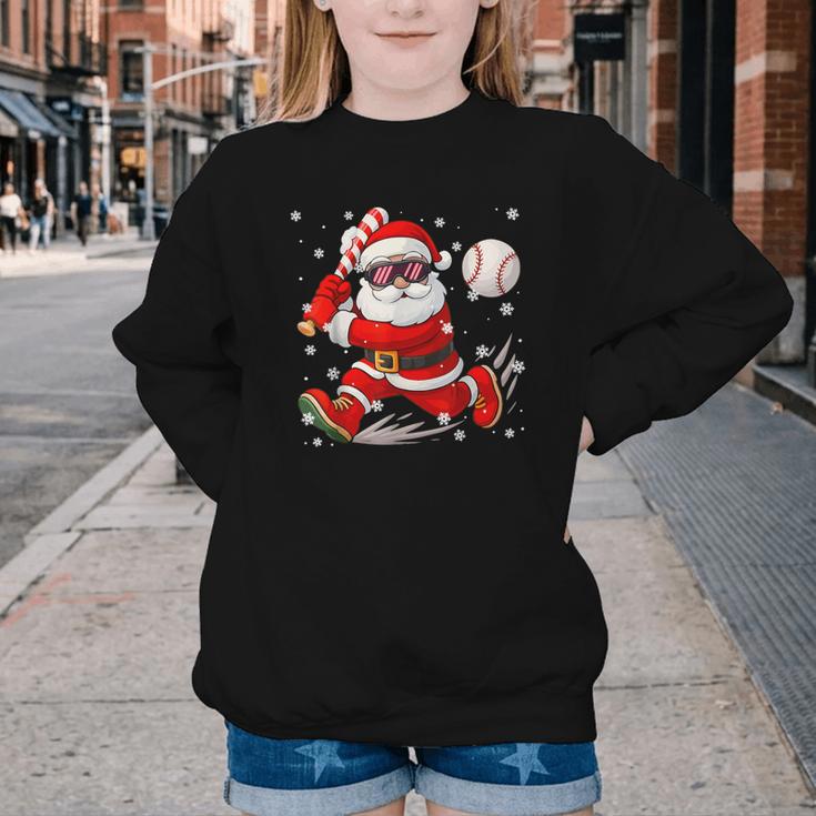 Santa Baseball Christmas Pajamas Xmas Men Boy Toddlers Youth Crewneck Sweatshirt Santa Baseball Christmas Pajamas Xmas Men Boy Toddlers Youth Crewneck Sweatshirt