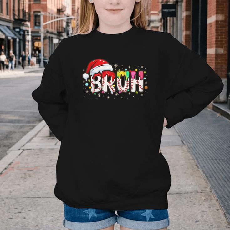 Santa Bruh Baseball Christmas Xmas Meme Pajamas Family Youth Crewneck Sweatshirt Santa Bruh Baseball Christmas Xmas Meme Pajamas Family Youth Crewneck Sweatshirt