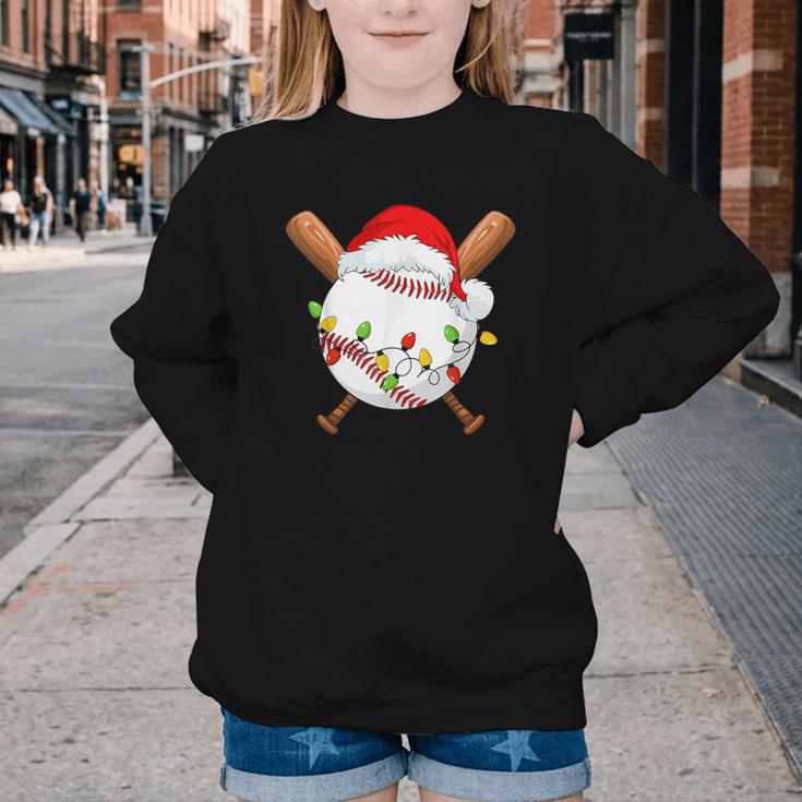 Santa Sports For Men Boys Christmas Baseball Player Youth Crewneck Sweatshirt Santa Sports For Men Boys Christmas Baseball Player Youth Crewneck Sweatshirt
