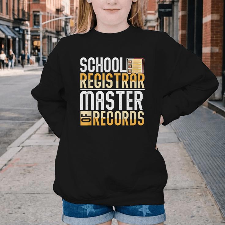 School Registrar Appreciation Back To School Registrar Youth Crewneck Sweatshirt