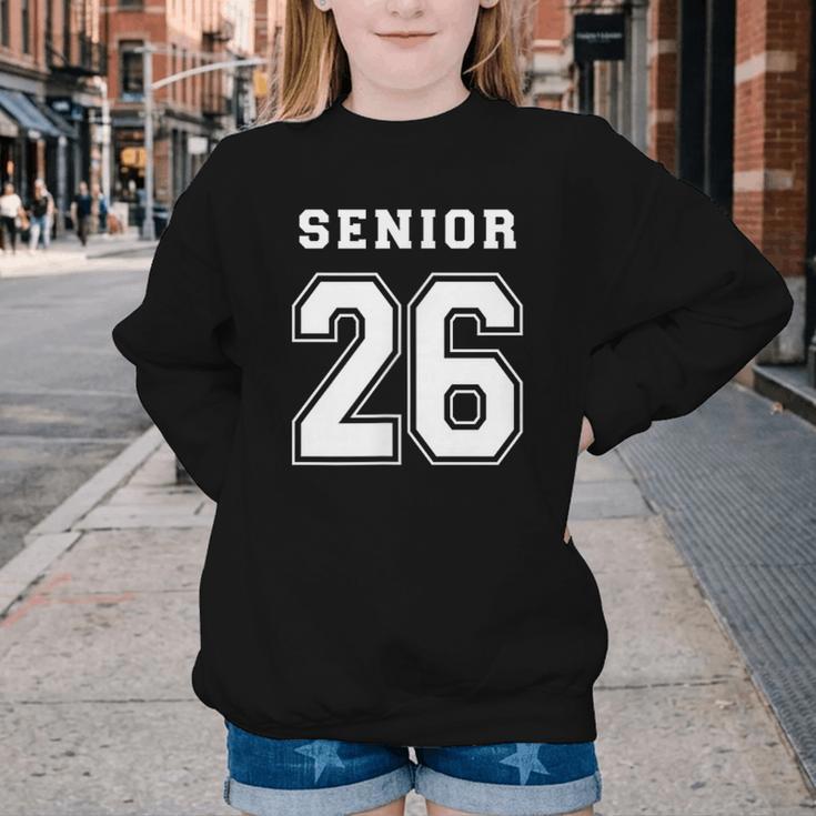 Senior 26 Class Of 2026 Front Back Grad Back To School Youth Crewneck Sweatshirt Senior 26 Class Of 2026 Front Back Grad Back To School Youth Crewneck Sweatshirt