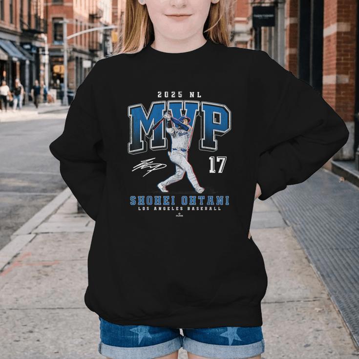 Shohei Ohtani 2025 NL MVP Los Angeles Baseball MLBPA Youth Crewneck Sweatshirt Shohei Ohtani 2025 NL MVP Los Angeles Baseball MLBPA Youth Crewneck Sweatshirt