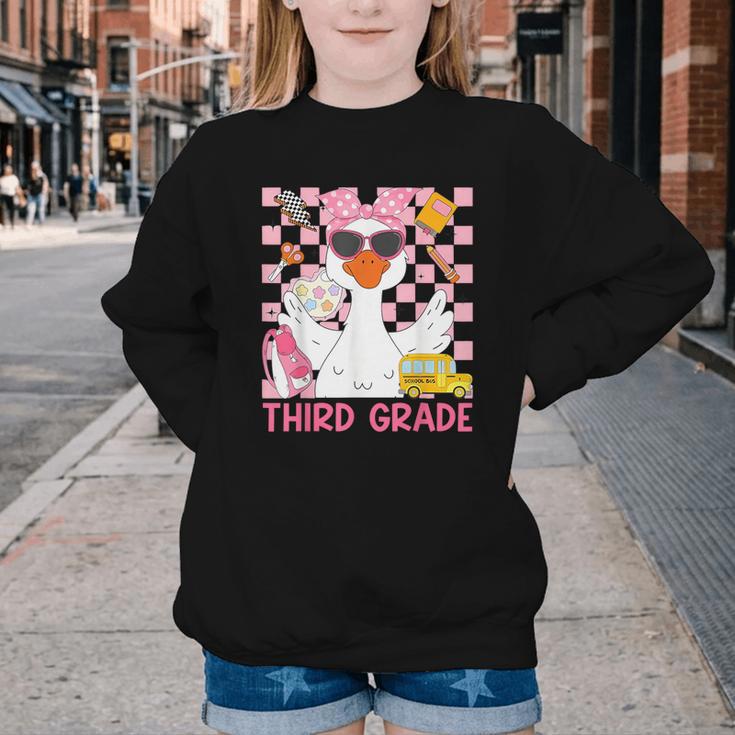 Silly Goose Third Grade Grade Back To School Coquette Girly Youth Crewneck Sweatshirt Silly Goose Third Grade Grade Back To School Coquette Girly Youth Crewneck Sweatshirt