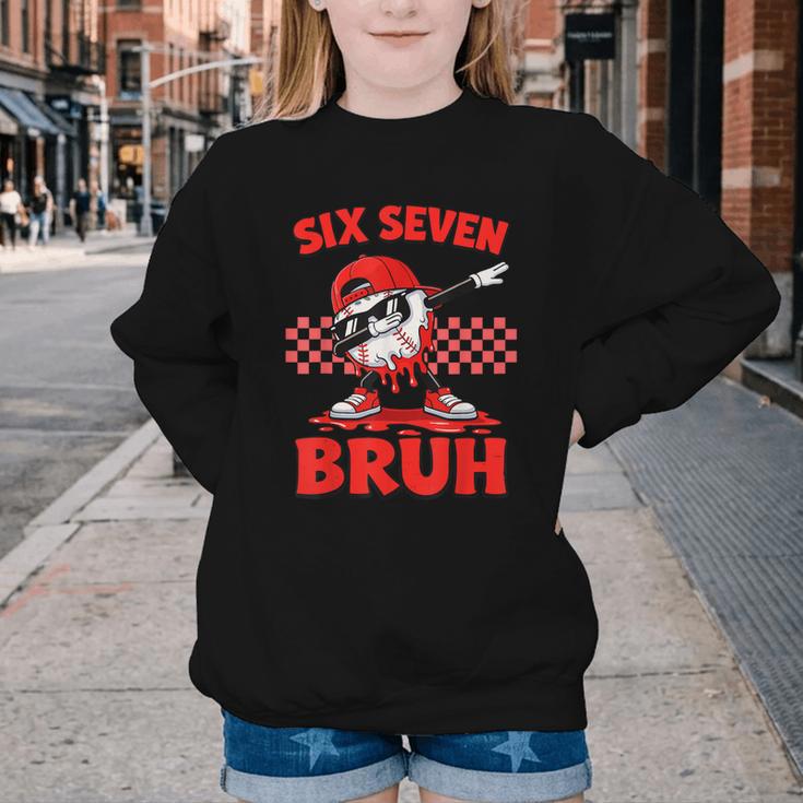 Six Seven 67 Bruh Baseball Valentine’s Day Teens Boys Kids Youth Crewneck Sweatshirt Six Seven 67 Bruh Baseball Valentine’s Day Teens Boys Kids Youth Crewneck Sweatshirt