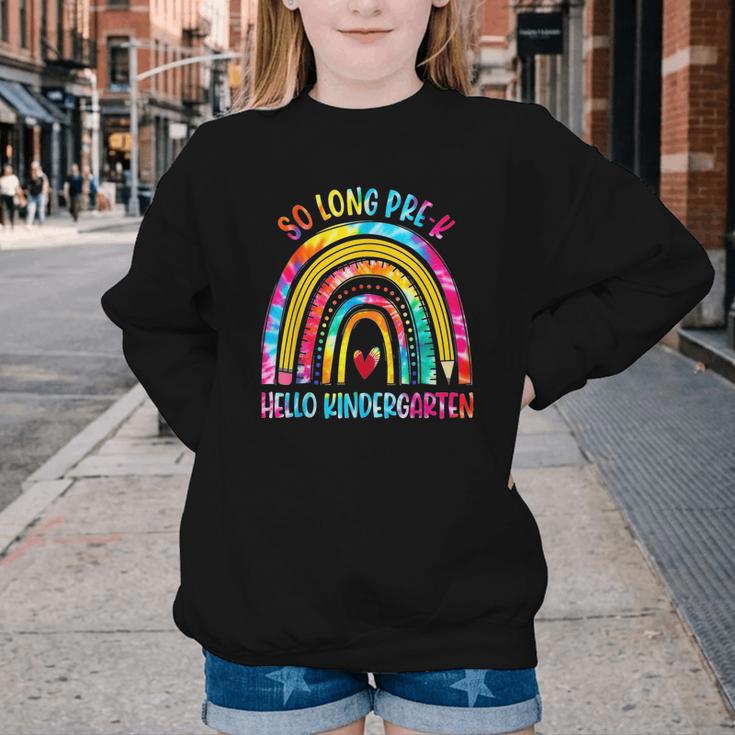 So Long Pre-K Hello Kindergarten Rainbow Back To School Youth Crewneck Sweatshirt So Long Pre-K Hello Kindergarten Rainbow Back To School Youth Crewneck Sweatshirt