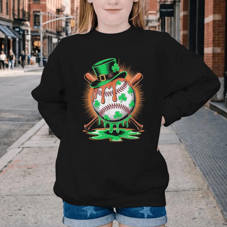 St Patrick Day Baseball Drip Ice Cream Kids Boys Men Youth Crewneck Sweatshirt St Patrick Day Baseball Drip Ice Cream Kids Boys Men Youth Crewneck Sweatshirt