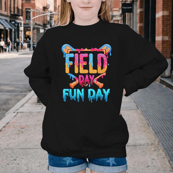 Teacher Kids Field Day 2026 Baseball Field Day Fun Day Youth Crewneck Sweatshirt