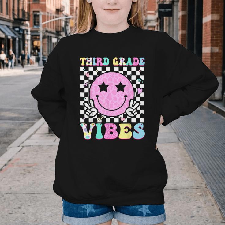 Third Grade Vibes Groovy Back To School 3rd Grade Girls Kids Youth Crewneck Sweatshirt Third Grade Vibes Groovy Back To School 3rd Grade Girls Kids Youth Crewneck Sweatshirt