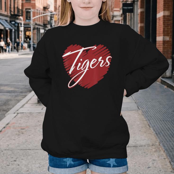Tigers Heart Back To School Spirit M Youth Crewneck Sweatshirt Tigers Heart Back To School Spirit M Youth Crewneck Sweatshirt
