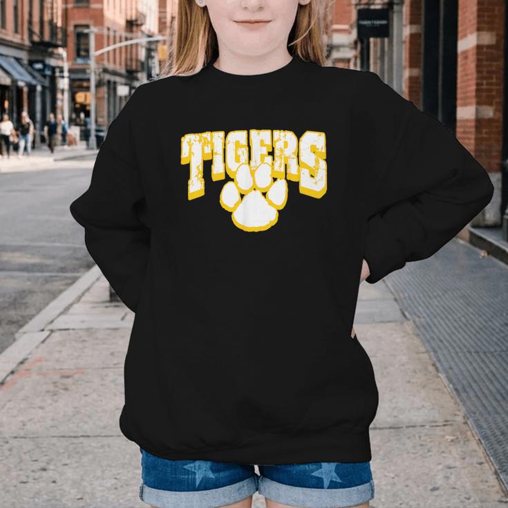Tigers School Spirit Back To School Y Youth Crewneck Sweatshirt Tigers School Spirit Back To School Y Youth Crewneck Sweatshirt