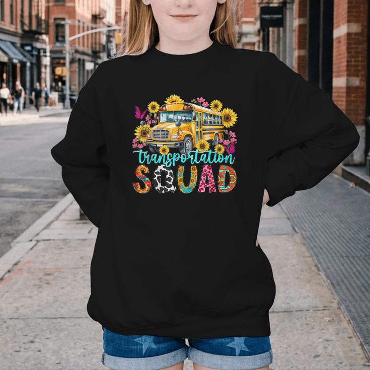 Transportation Squad Driving Bus Driver Back To School Women Youth Crewneck Sweatshirt Transportation Squad Driving Bus Driver Back To School Women Youth Crewneck Sweatshirt