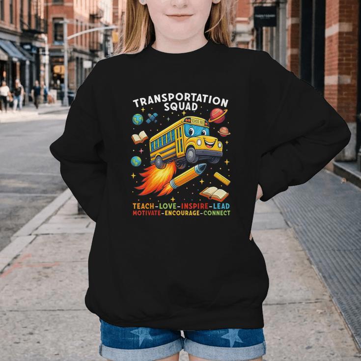Transportation Squad School Bus Driver Back To School Youth Crewneck Sweatshirt