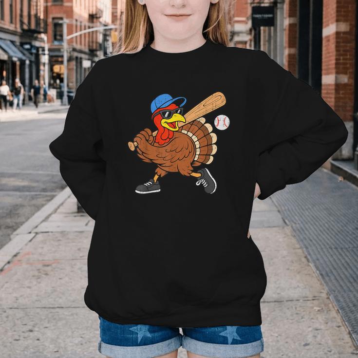 Turkey Baseball Thanksgiving Sports Humor Men Boy Kids Youth Crewneck Sweatshirt Turkey Baseball Thanksgiving Sports Humor Men Boy Kids Youth Crewneck Sweatshirt