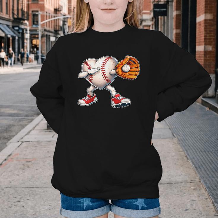 Valentine Baseball Heart Sport Love Valentines Day Boys Kids Youth Crewneck Sweatshirt Valentine Baseball Heart Sport Love Valentines Day Boys Kids Youth Crewneck Sweatshirt