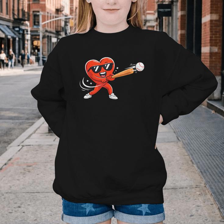 Valentine Baseball Heart Sport Valentines Day Men Boys Kids Youth Crewneck Sweatshirt Valentine Baseball Heart Sport Valentines Day Men Boys Kids Youth Crewneck Sweatshirt