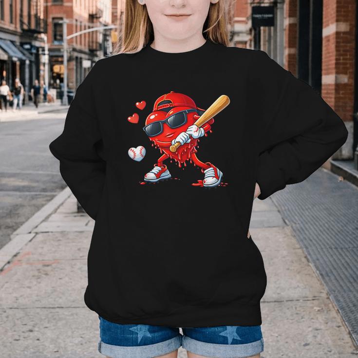 Valentine Baseball Heart Sports Love Valentines Day Boys Youth Crewneck Sweatshirt Valentine Baseball Heart Sports Love Valentines Day Boys Youth Crewneck Sweatshirt