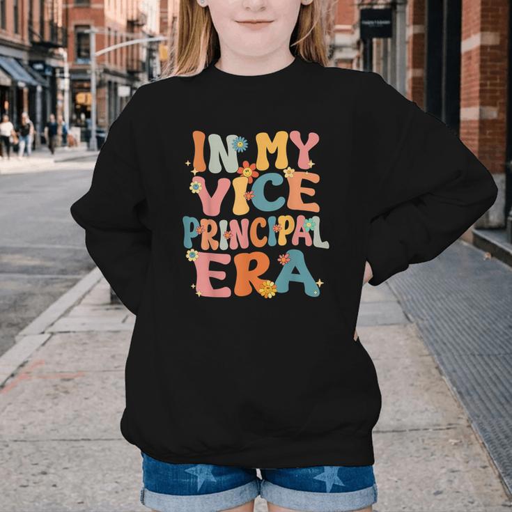 In My Vice Principal Era Groovy Back To School VicePrincipal Youth Crewneck Sweatshirt In My Vice Principal Era Groovy Back To School VicePrincipal Youth Crewneck Sweatshirt