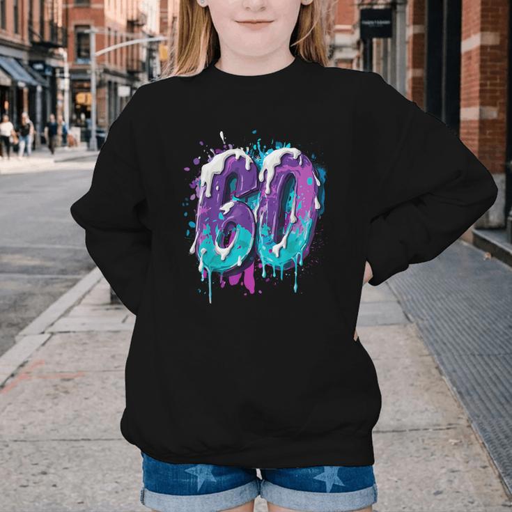 Vintage Baseball 60 Number Youth Crewneck Sweatshirt Vintage Baseball 60 Number Youth Crewneck Sweatshirt