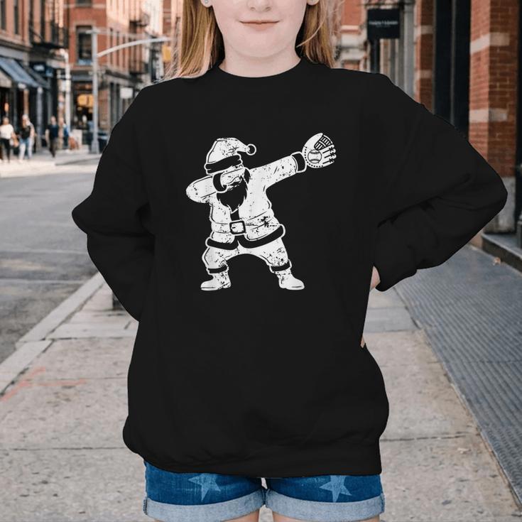 Vintage Dabbing Santa Christmas Baseball Xmas Costume Youth Crewneck Sweatshirt Vintage Dabbing Santa Christmas Baseball Xmas Costume Youth Crewneck Sweatshirt