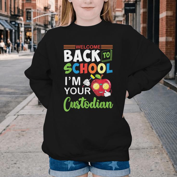 Welcome Back To School Students I'm Your Custodian Proud Youth Crewneck Sweatshirt