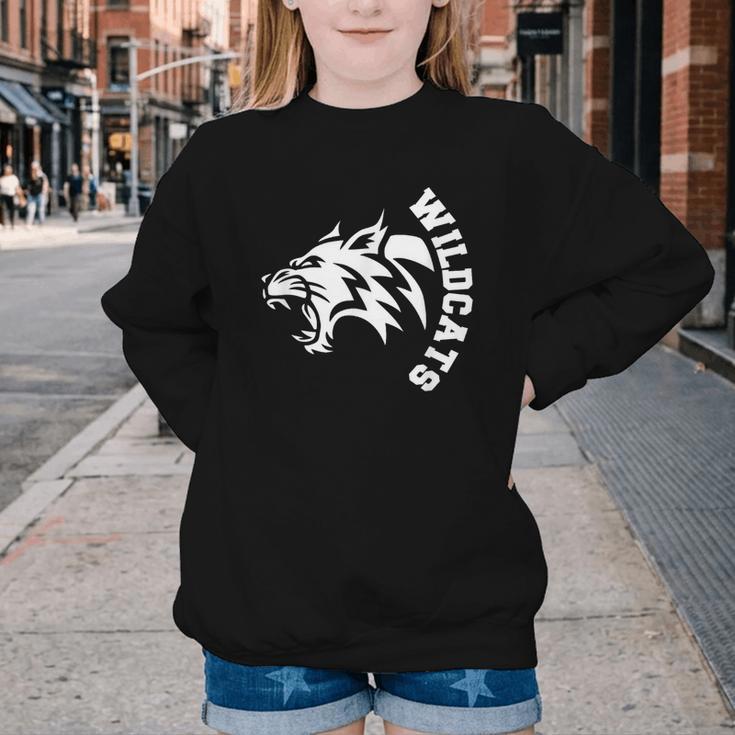 Wildcats High School Spirit Fan Team Back To School Youth Crewneck Sweatshirt Wildcats High School Spirit Fan Team Back To School Youth Crewneck Sweatshirt