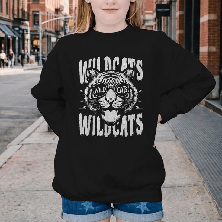 Wildcats School Sports Fan Team Spirit Back To School Youth Crewneck Sweatshirt Wildcats School Sports Fan Team Spirit Back To School Youth Crewneck Sweatshirt