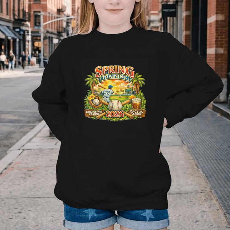 Women's Awesome Spring Trainings 2026 Baseball Arizona Florida Youth Crewneck Sweatshirt
