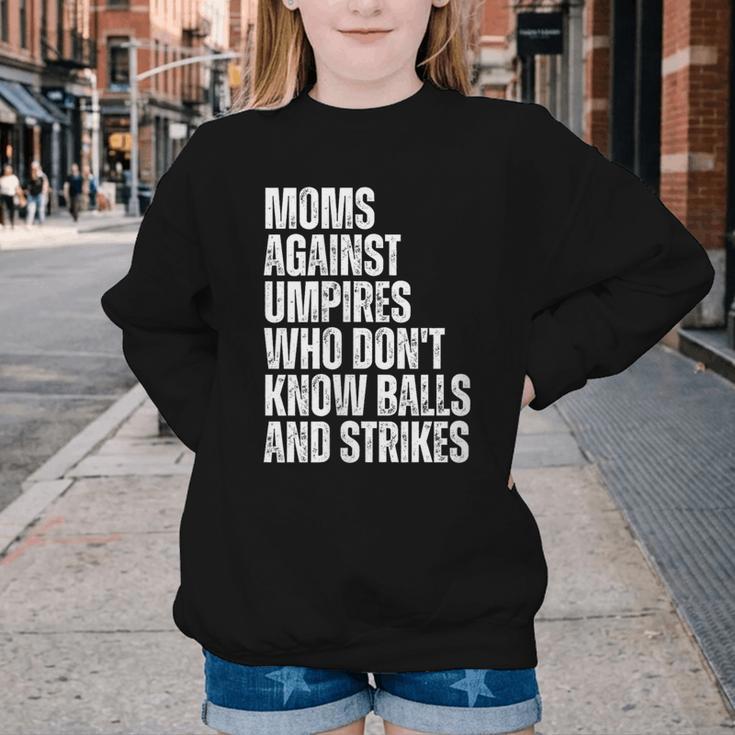 Women's Moms Against Umpires Parents Mom Baseball Sarcastic Youth Crewneck Sweatshirt Women's Moms Against Umpires Parents Mom Baseball Sarcastic Youth Crewneck Sweatshirt