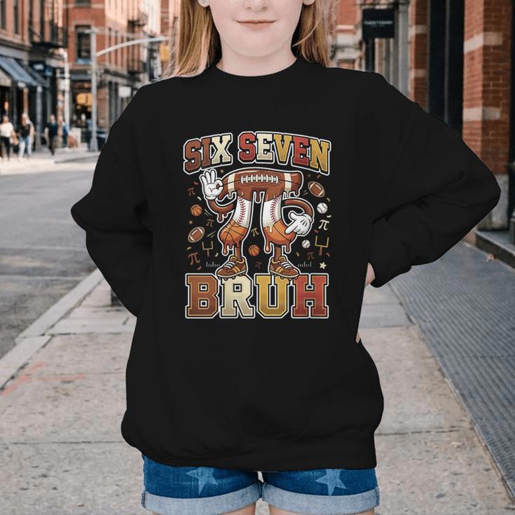 Women's Six Seven 67 Happy Pi Day 314 Football Basketball Baseball Youth Crewneck Sweatshirt