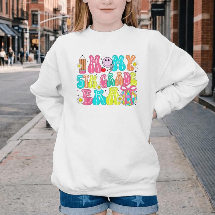 In My 5th Grade Era Coquette Bow Back To School Fifth Grade Youth Crewneck Sweatshirt In My 5th Grade Era Coquette Bow Back To School Fifth Grade Youth Crewneck Sweatshirt