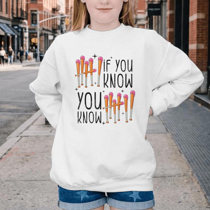6 7 If You Know You Know Baseball Ice Cream Dip Youth Crewneck Sweatshirt 6 7 If You Know You Know Baseball Ice Cream Dip Youth Crewneck Sweatshirt