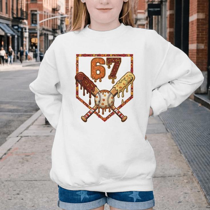 67 Baseball Drip Thanksgiving Six Seven Boys Teens Kids Youth Crewneck Sweatshirt 67 Baseball Drip Thanksgiving Six Seven Boys Teens Kids Youth Crewneck Sweatshirt