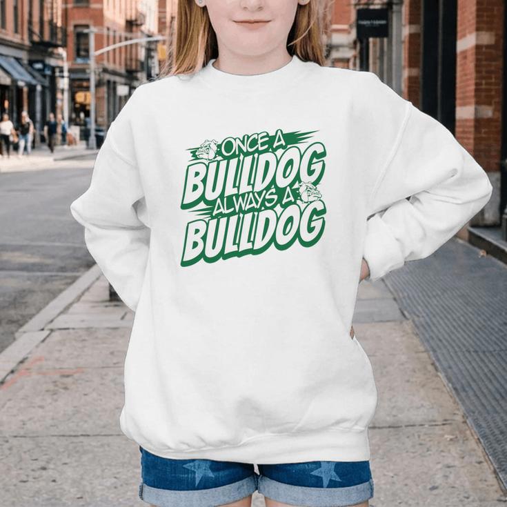 Always A Bulldog Back To School Spirit G Performance Youth Crewneck Sweatshirt Always A Bulldog Back To School Spirit G Performance Youth Crewneck Sweatshirt