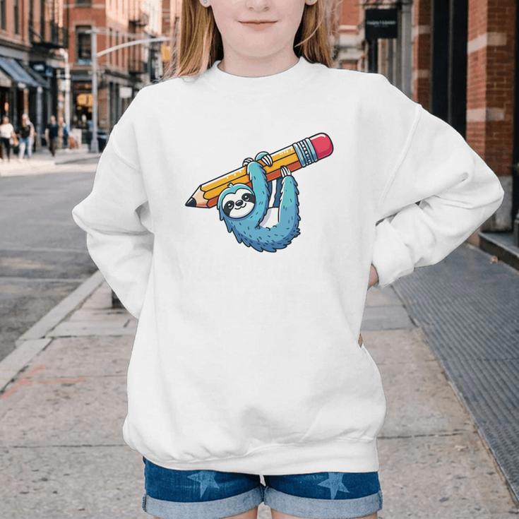 Back To School Seventh Grade Sloth Hanging Out In 7th Grade Performance Youth Crewneck Sweatshirt